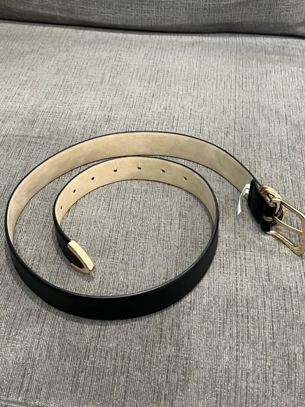 Risantry Black Belt with Gold Buckle Small
